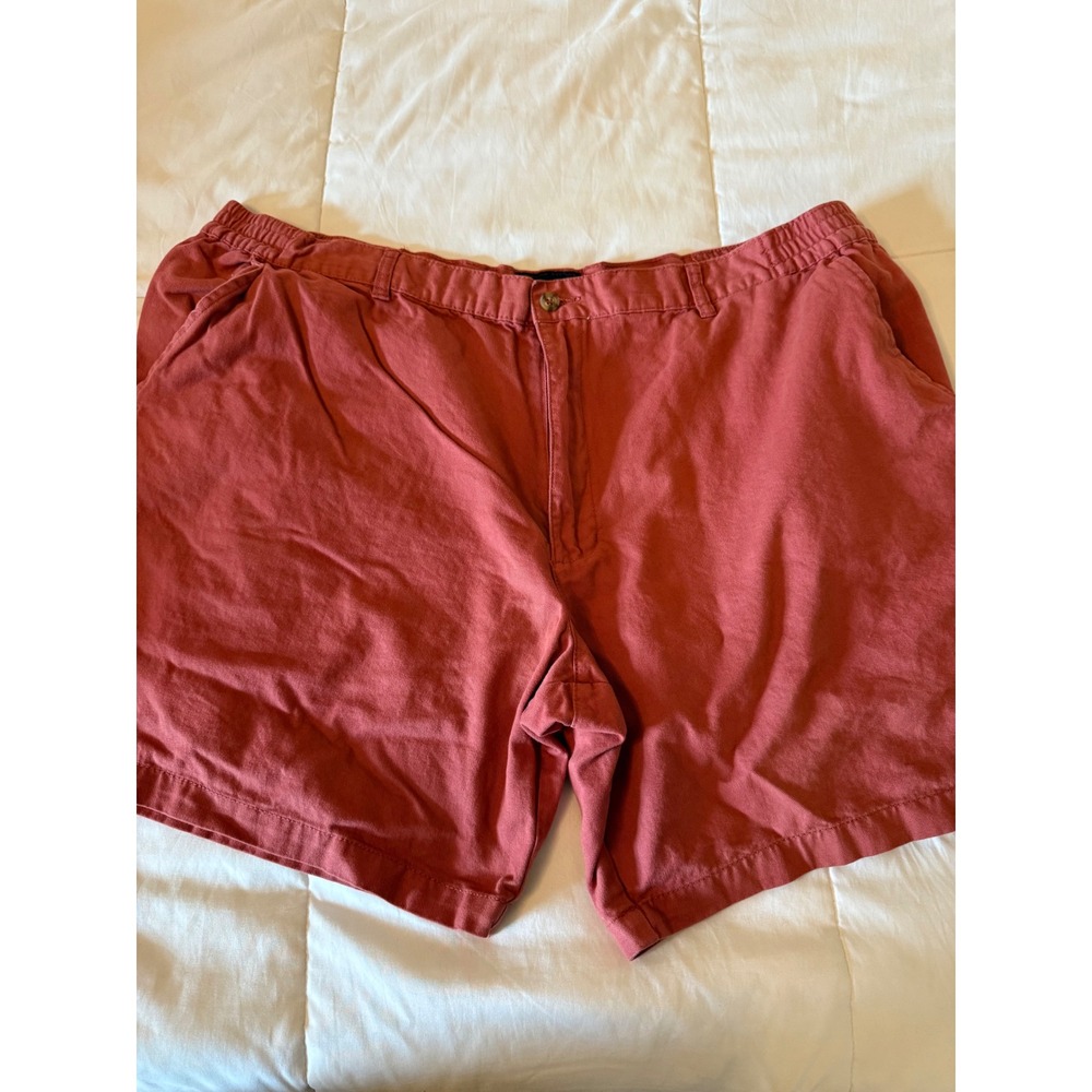 Architect Mens Casual Cotton Shorts W44 Brick Red Elastic Waist 100% Cotton